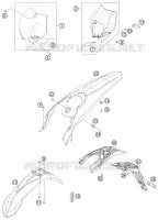 PLASTIQUES pour KTM 250 EXC-F de 2013