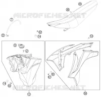 RESERVOIR / SELLE pour KTM 250 EXC-F de 2013