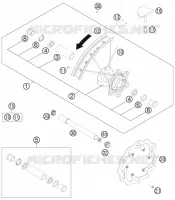 ROUE AVANT pour KTM 250 EXC-F de 2013