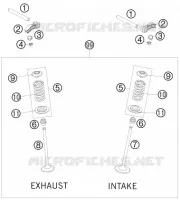 SOUPAPES pour KTM 250 EXC-F de 2013