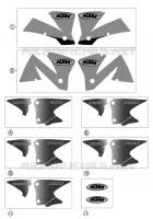 AUTOCOLLANTS pour KTM 125 EXC SIX-DAYS de 2002