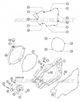 CARTER EMBRAYAGE pour KTM 125 EXC SIX-DAYS de 2002