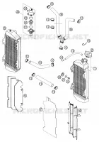 CIRCUIT DE REFROIDISSEMENT pour KTM 125 EXC SIX-DAYS de 2002