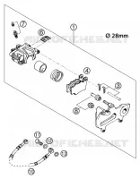 ETRIER DE FREIN AR pour KTM 125 EXC SIX-DAYS de 2002