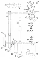 FOURCHE / T DE FOURCHE pour KTM 125 EXC SIX-DAYS de 2002