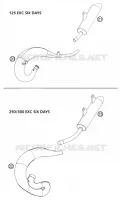 NOUVELLES PIECES pour KTM 125 EXC SIX-DAYS de 2002