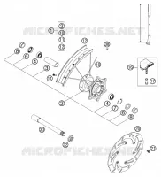 ROUE AVANT pour KTM 125 EXC SIX-DAYS de 2002
