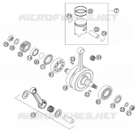 VILEBREQUIN / PISTON pour KTM 125 EXC SIX-DAYS de 2002