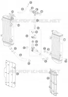 CIRCUIT DE REFROIDISSEMENT pour KTM 125 EXC SIX-DAYS de 2009