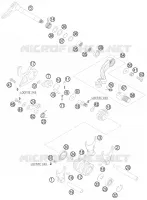 MECANISME DE SELECTION DE VITESSES pour KTM 125 EXC SIX-DAYS de 2009