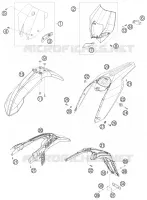 PLASTIQUES pour KTM 125 EXC SIX-DAYS de 2009