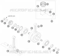 VILEBREQUIN / PISTON pour KTM 125 EXC SIX-DAYS de 2009