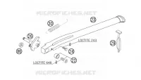 BEQUILLE LATERALE / CENTRALE pour KTM 125 EXC SIX-DAYS de 2007