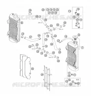 CIRCUIT DE REFROIDISSEMENT pour KTM 125 EXC SIX-DAYS de 2007