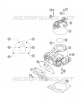 CYLINDRE / CULASSE pour KTM 125 EXC SIX-DAYS de 2007