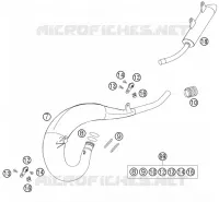 ECHAPPEMENT pour KTM 125 EXC SIX-DAYS de 2007