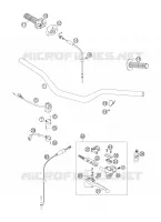 GUIDON / COMMANDES pour KTM 125 EXC SIX-DAYS de 2007