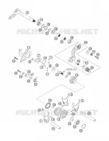 MECANISME DE SELECTION DE VITESSES pour KTM 125 EXC SIX-DAYS de 2007