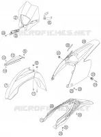 PLASTIQUES pour KTM 125 EXC SIX-DAYS de 2007