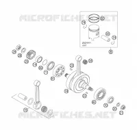 VILEBREQUIN / PISTON pour KTM 125 EXC SIX-DAYS de 2007