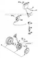 ALLUMAGE pour KTM 125 EXC MARZOCCHI/OHLINS de 1997