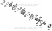 BOITE DE VITESSES   ARBRE PRIMAIRE pour KTM 125 EXC MARZOCCHI/OHLINS de 1997