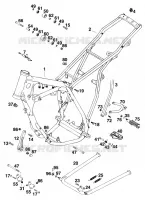 CADRE pour KTM 125 EXC MARZOCCHI/OHLINS de 1997