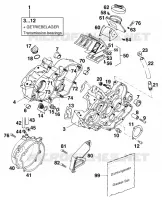 CARTER MOTEUR pour KTM 125 EXC MARZOCCHI/OHLINS de 1997