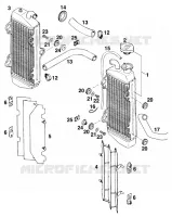 CIRCUIT DE REFROIDISSEMENT pour KTM 125 EXC MARZOCCHI/OHLINS de 1997