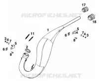 ECHAPPEMENT pour KTM 125 EXC MARZOCCHI/OHLINS de 1997