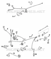 FAISCEAU ELECTRIQUE pour KTM 125 EXC MARZOCCHI/OHLINS de 1997