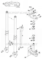 FOURCHE / T DE FOURCHE pour KTM 125 EXC MARZOCCHI/OHLINS de 1997