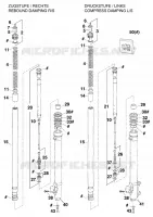 FOURCHE (PIECES) pour KTM 125 EXC MARZOCCHI/OHLINS de 1997