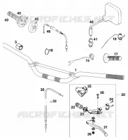 GUIDON / COMMANDES pour KTM 125 EXC MARZOCCHI/OHLINS de 1997