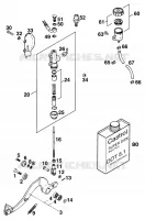 MAITRE CYLINDRE DE FREIN ARRIERE pour KTM 125 EXC MARZOCCHI/OHLINS de 1997