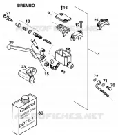 MAITRE CYLINDRE DE FREIN AVANT pour KTM 125 EXC MARZOCCHI/OHLINS de 1997