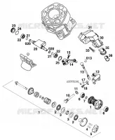 VALVE D'ECHAPPEMENT pour KTM 125 EXC MARZOCCHI/OHLINS de 1997
