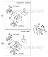 BOITE A CLAPETS pour KTM 125 EXC de 2003