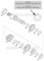 BOITE DE VITESSES   ARBRE PRIMAIRE pour KTM 125 EXC de 2003
