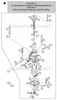 CARBURATEUR pour KTM 125 EXC de 2003