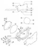 CARTER EMBRAYAGE pour KTM 125 EXC de 2003