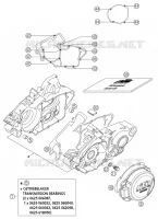 CARTER MOTEUR pour KTM 125 EXC de 2003