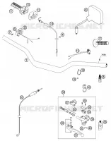 GUIDON / COMMANDES pour KTM 125 EXC de 2003