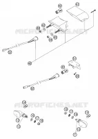 PHARE / FEU ARRIERE pour KTM 125 EXC de 2003