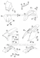 PLASTIQUES pour KTM 125 EXC de 2003