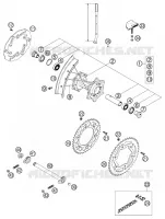 ROUE ARRIERE pour KTM 125 EXC de 2003