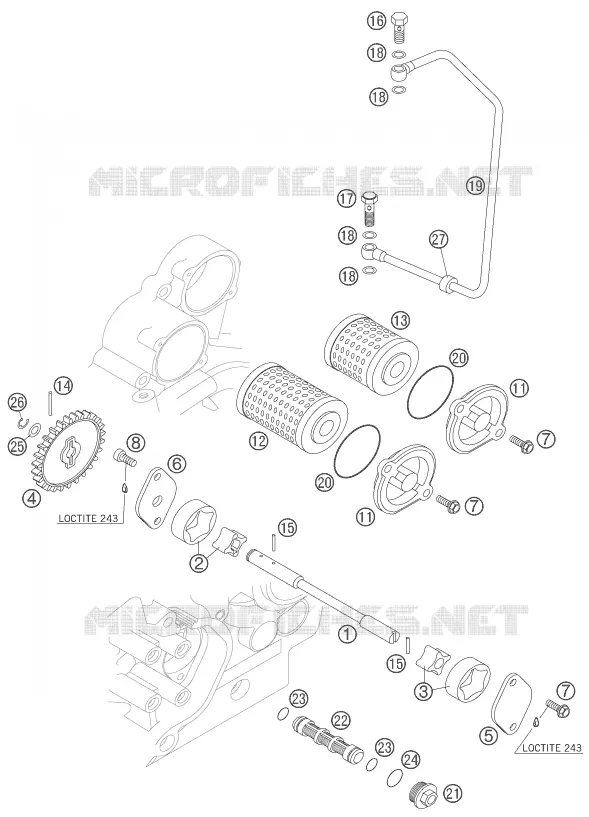 POMPE A HUILE KTM MOTO 450 2005 EXC  450 EXC FACTORY