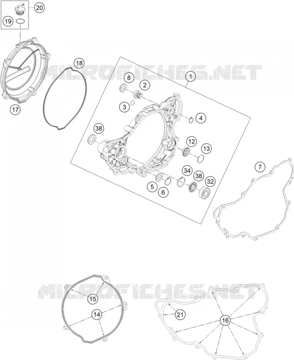 CARTER EMBRAYAGE KTM MOTO 350 2015 EXC-F  350 EXC-F FACTORY EDITION