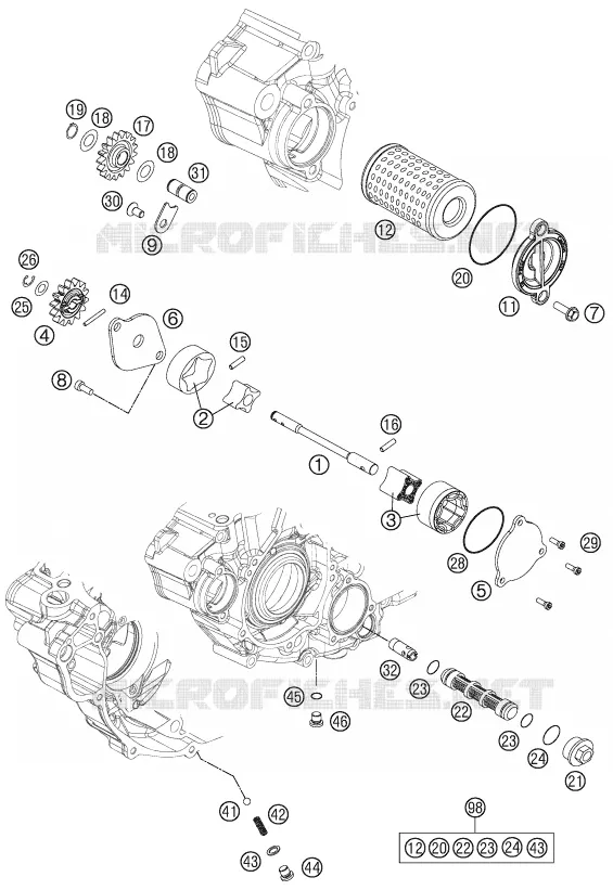 POMPE A HUILE KTM MOTO 350 2015 EXC-F  350 EXC-F FACTORY EDITION
