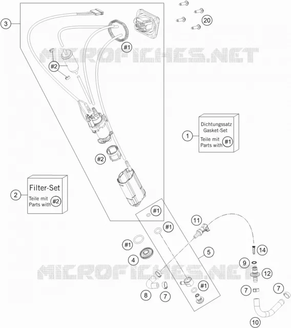 POMPE A ESSENCE KTM MOTO 450 2018 EXC-F  450 EXC-F SIX DAYS